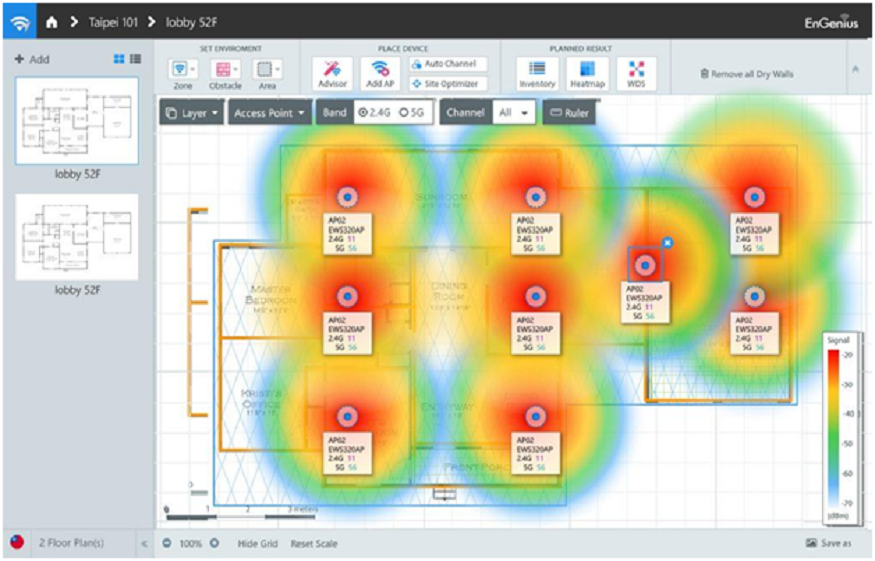 Structured commercial Wi-Fi installation
